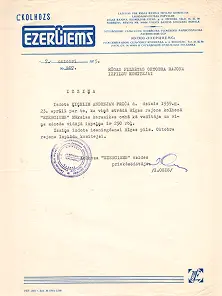 Kolhoza “Ezerciems” izziņa. 1975.