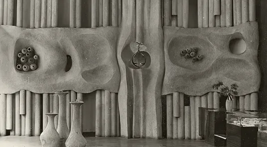 Projekts dekoratīvajai keramikas sienai aptiekā Audēju ielā Vecrīgā. 1968.