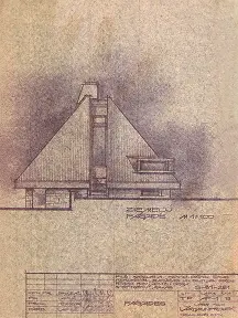 “Virpnieku” ziemeļu fasādes projekts. Arhitekte Silvija Pētersone. 1982.